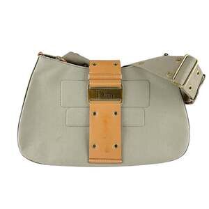 CHRISTIAN DIOR Brown Leather Shoulder Bag
